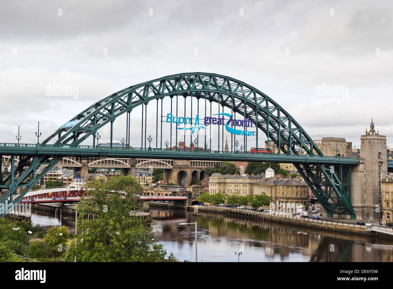 BUPA Great North Run Vorbereitungen am Newcasle nach Tyne 2013 Stockfoto