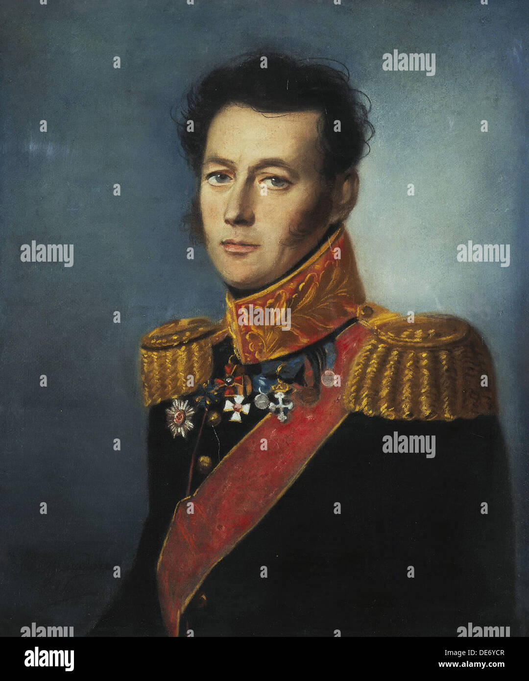 Portrait von General Ivan Skobelev (1778-1849), 1826. Künstler: Bardou, Karl Wilhelm (1750er Jahren nach 1842) Stockfoto