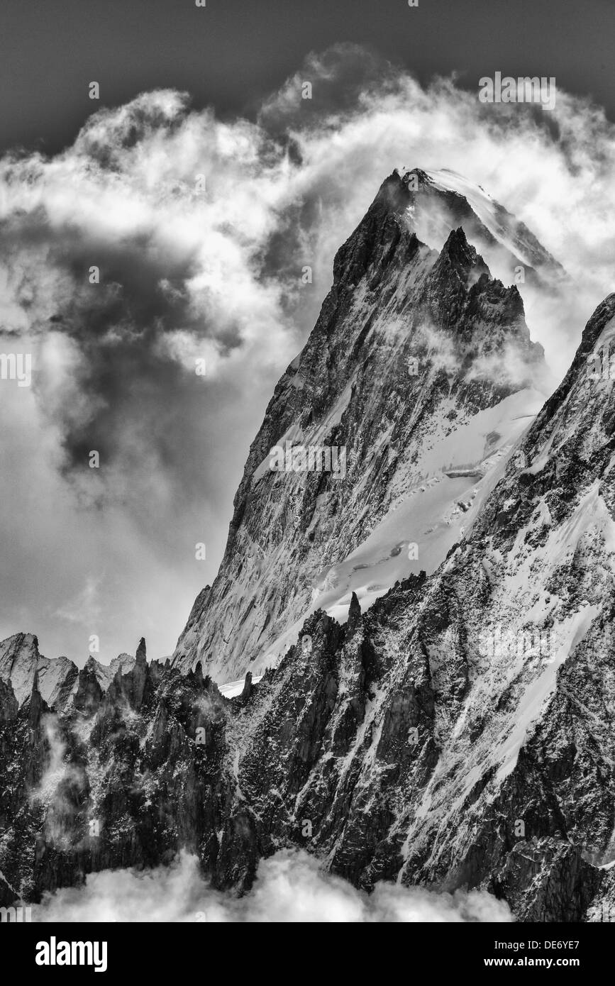 Die Grandes Jorasses Stockfoto