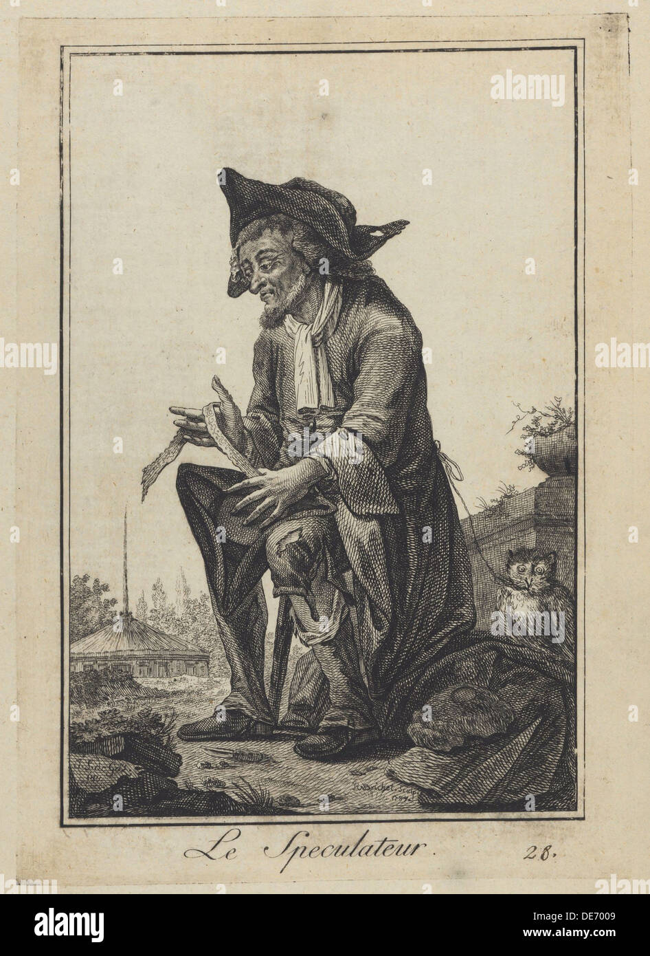 Le Speculateur (der Spekulant), 1784. Künstler: Goez, Joseph Franz von (1754-1815) Stockfoto