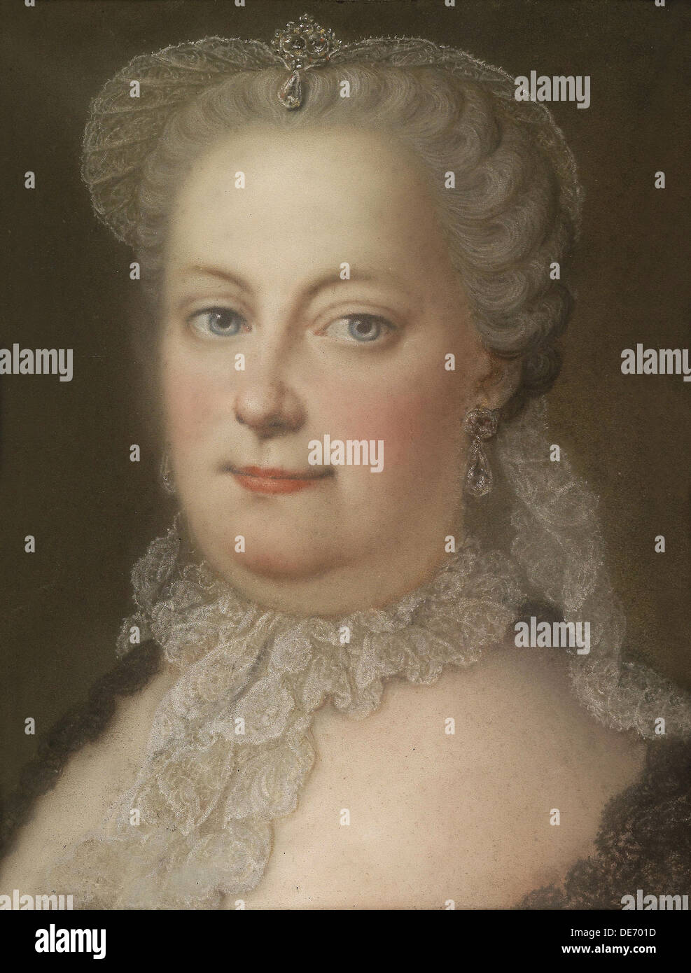 Porträt der Kaiserin Maria Theresia von Österreich (1717-1780), 1762. Künstler: Hagelgans, Michael Christoph (1725-1766) Stockfoto