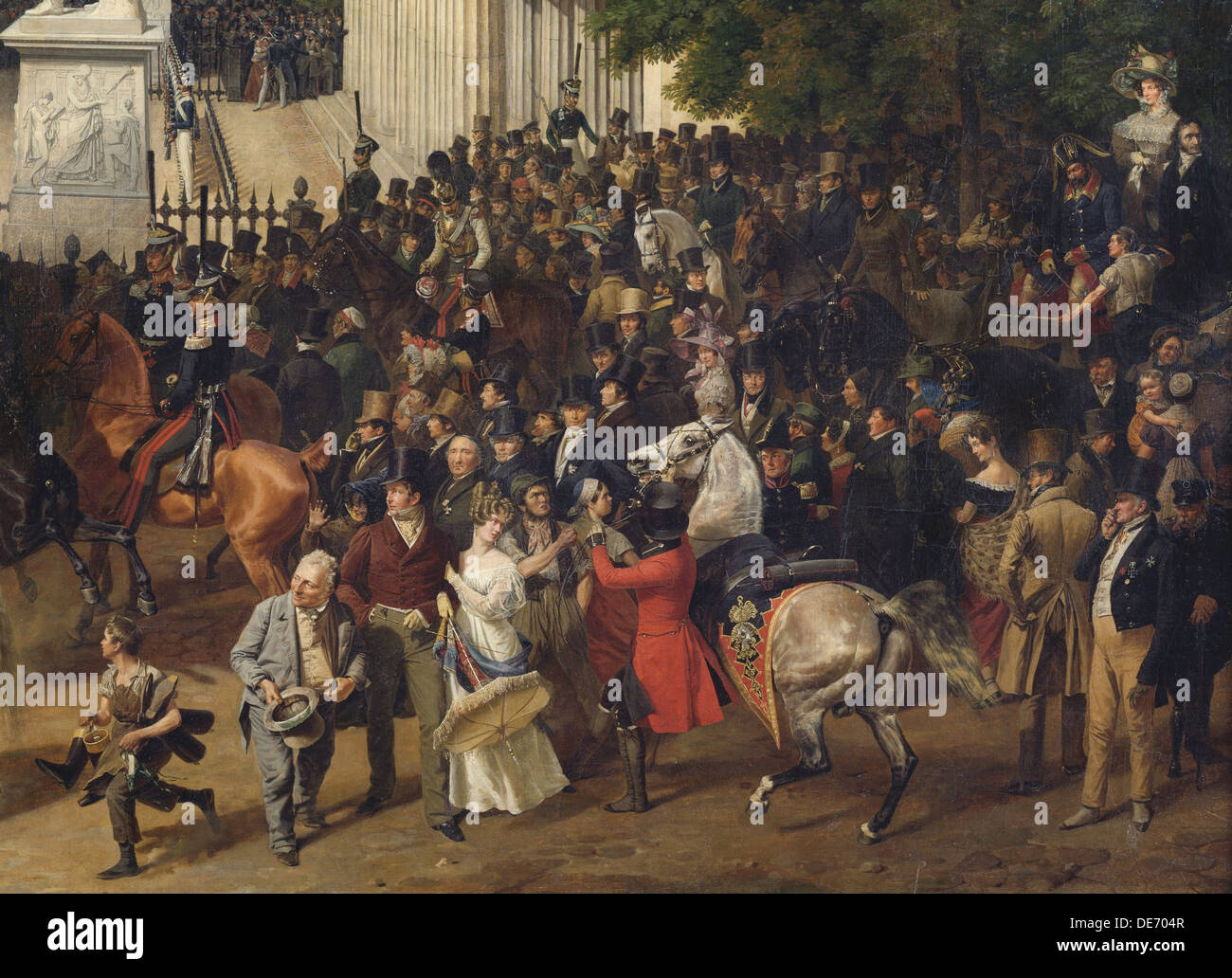 Parade auf dem Opernplatz in Berlin (Detail), 1824-1830. Artist: Krüger, Franz (1797-1857) Stockfoto