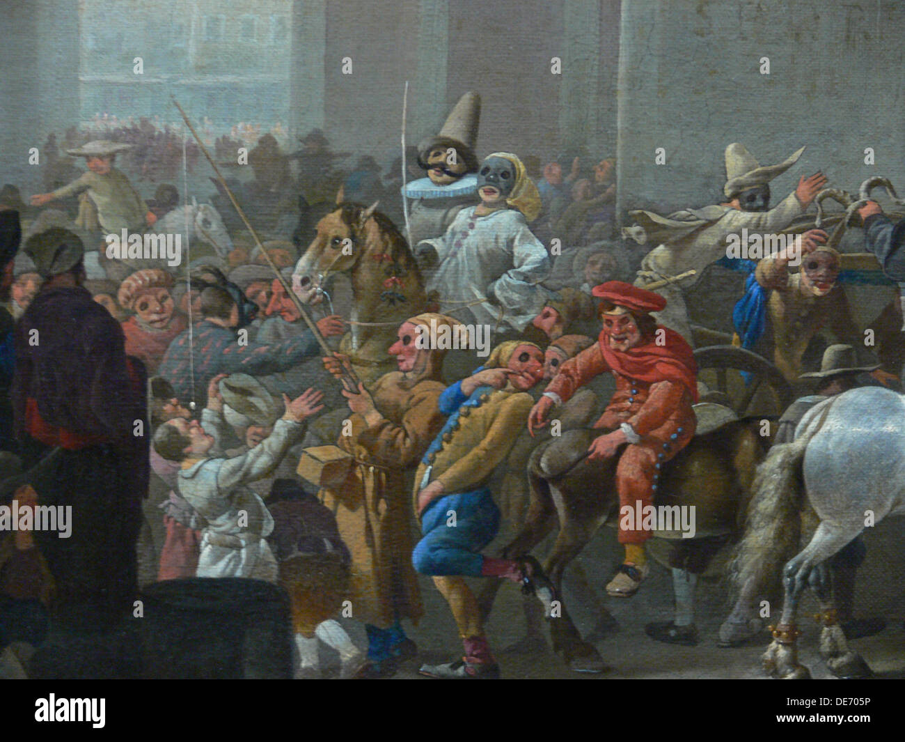 Karneval in Rom (Detail), c. 1650. Künstler: Lingelbach, Johannes (1622-1674) Stockfoto