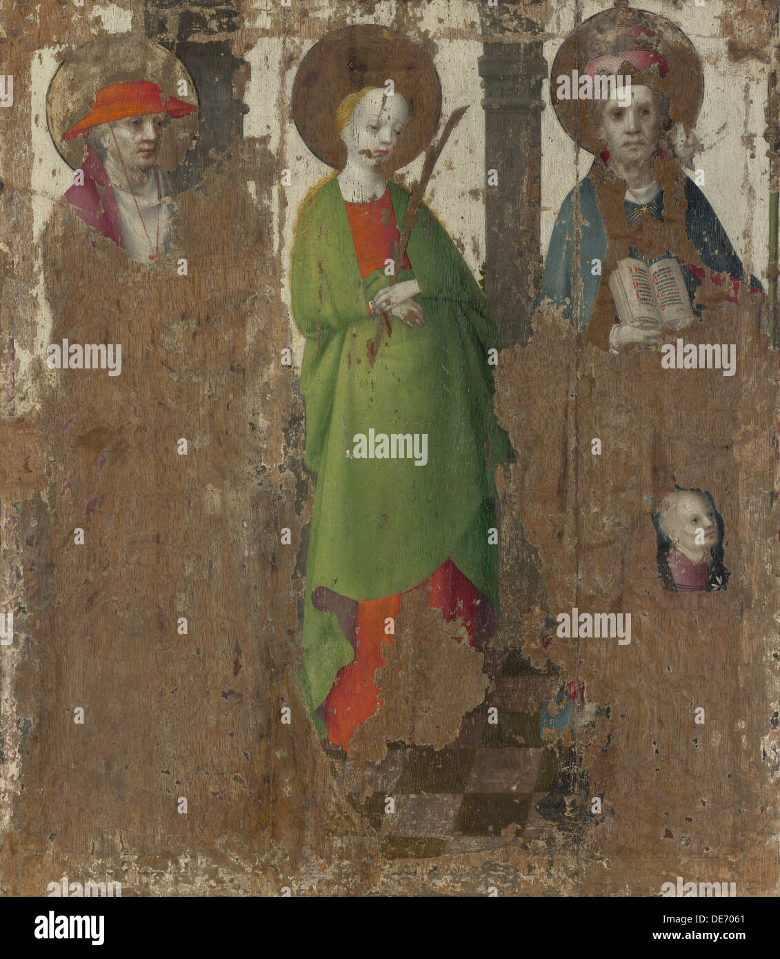 Drei Heiligen, ca. 1450. Künstler: Lochner, Stephan (ca 1400/10-1451) Stockfoto