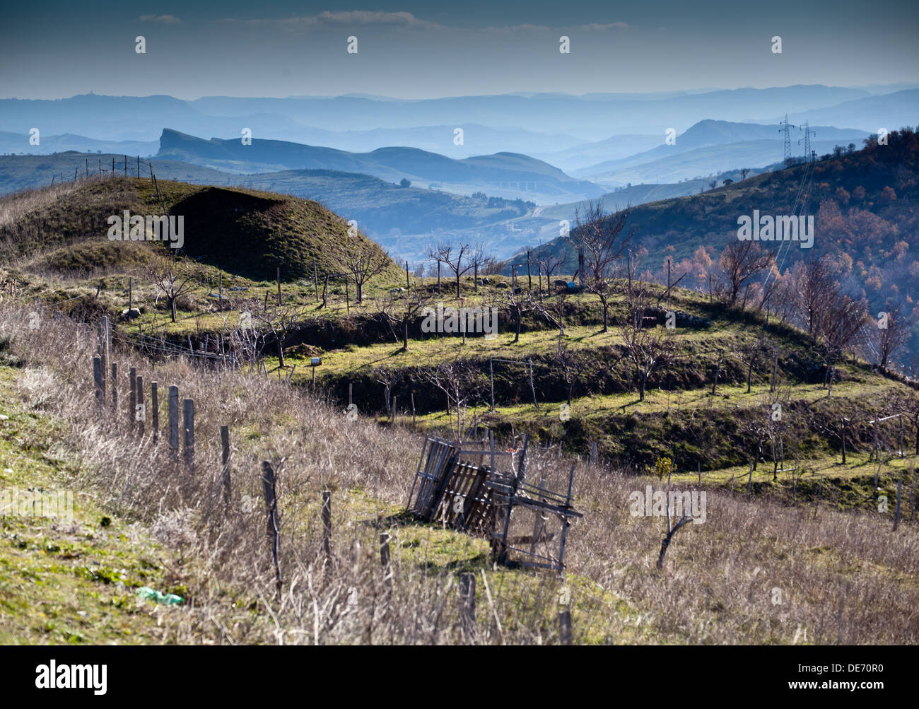 Die Modonie-Berge in der Provinz von Palermo, Sizilien. Stockfoto