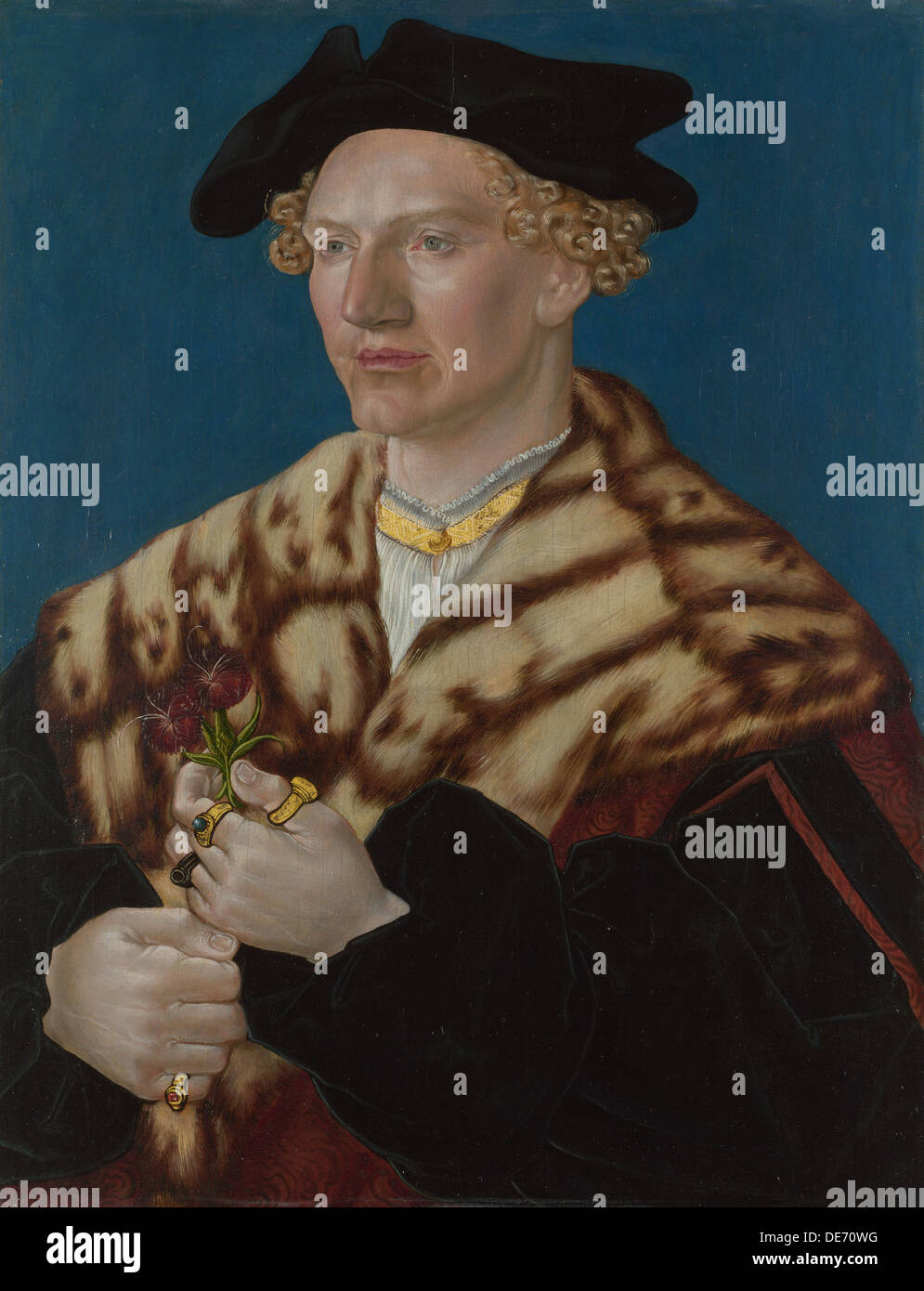 Porträt eines Mannes, ca. 1530. Künstler: Süd deutscher Meister (16. Jahrhundert) Stockfoto