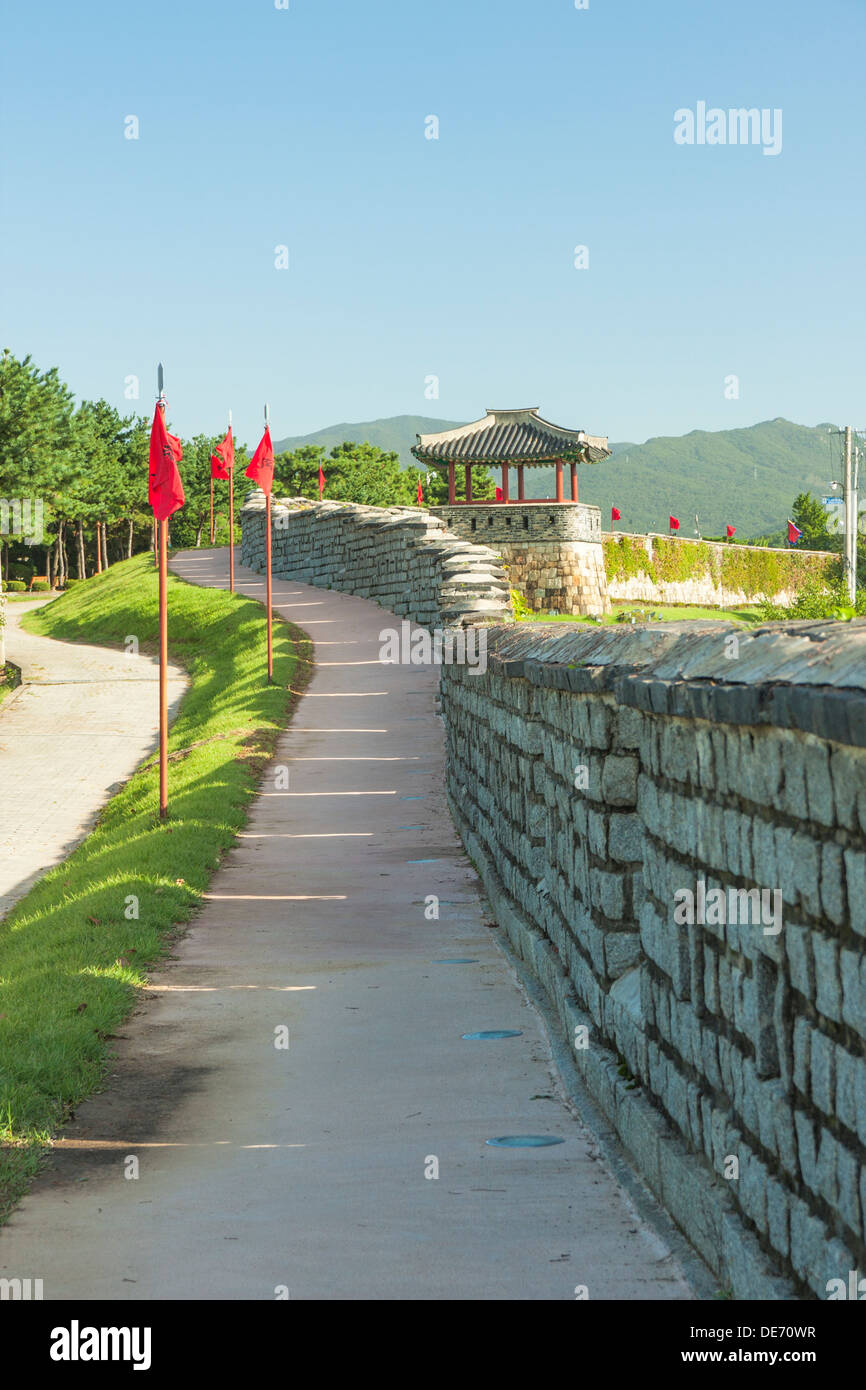 Suwon Hwaseong Festung Wand, Südkorea Stockfoto