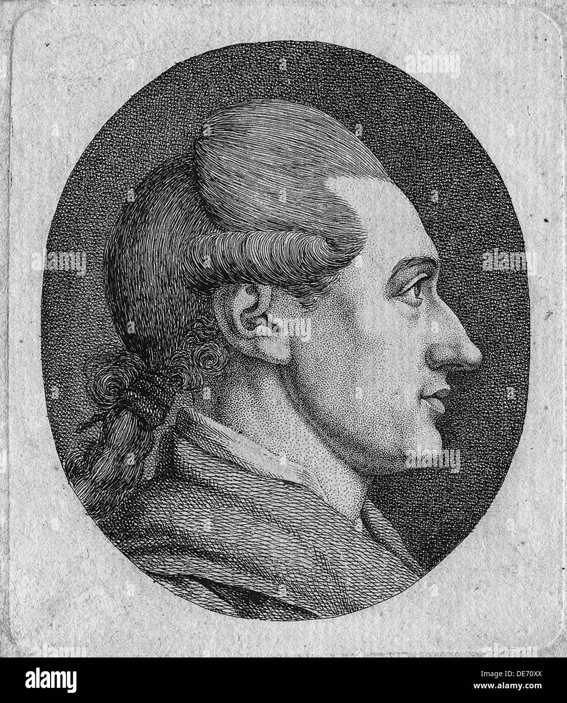 Porträt des Autors Johann Wolfgang von Goethe (1749-1832). Künstler: Lager, Dora (1759-1832) Stockfoto