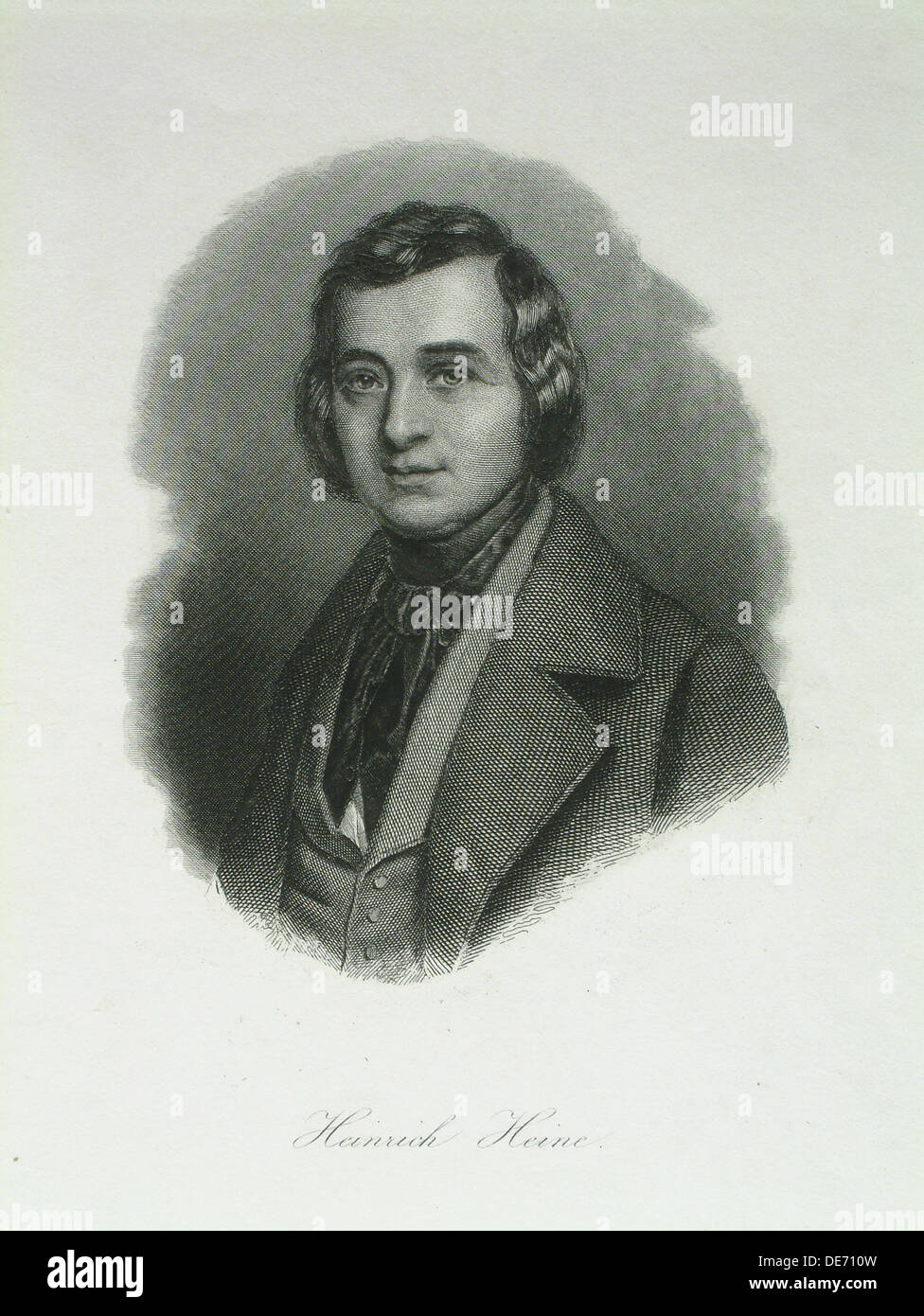 Porträt des Dichters Heinrich Heine (1797-1856), 1842. Künstler: Weger, August (1823-1892) Stockfoto