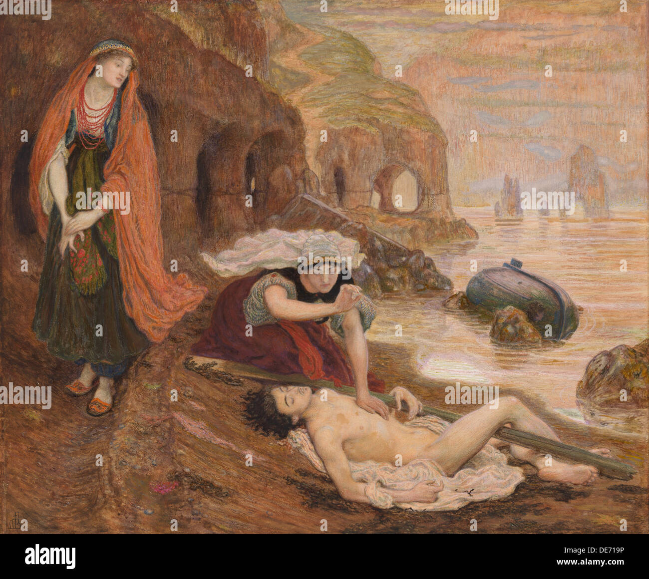 Die Feststellung von Don Juan von Haidée, 1869-1870. Artist: Braun, Ford Madox (1821-1893) Stockfoto