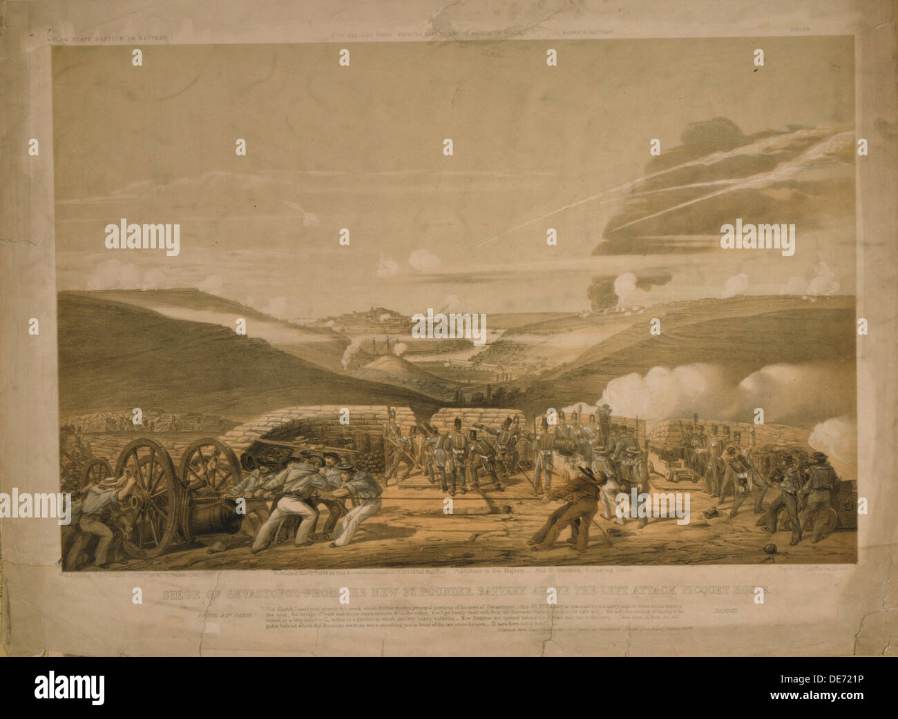 Die Belagerung von Sewastopol 1854. Künstler: Biddulph, Sir Michael Anthony Schrapnell (1823-1904) Stockfoto Die Belagerung von Sewastopol 1854. Künstler: Biddulph, Sir Michael Anthony Schrapnell (1823-1904) Stockfoto