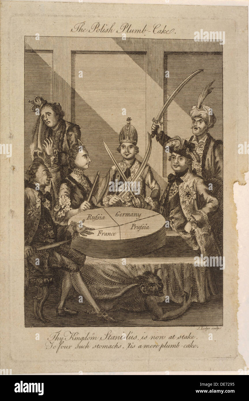 Die polnische Lot-Kuchen, 1772. Künstler: Lodge, John (?-1796) Stockfoto
