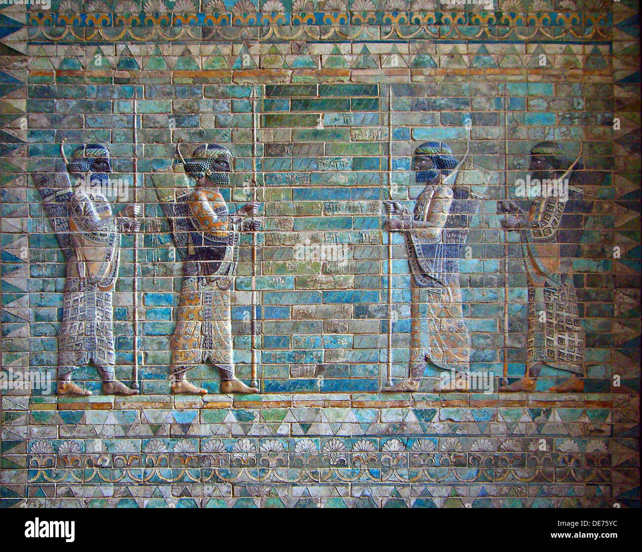 Die Bogenschützen Fries von Darius ich Palast in Susa, c. 510-c. 500 BC. Künstler: Assyrischen Kunst Stockfoto
