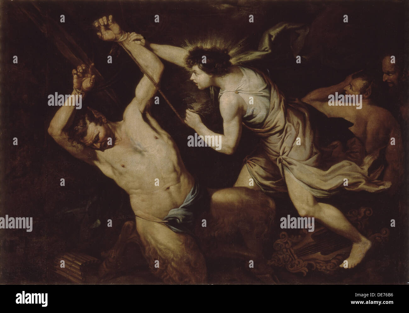 Marsyas und Apollo. Künstler: anonym Stockfoto
