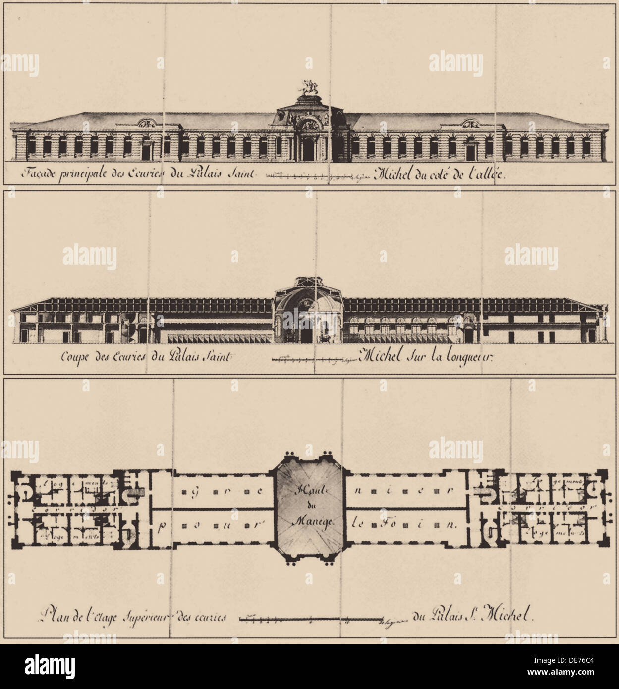 Saint Michael Schloss in Sankt Petersburg, 1797. Künstler: Brenna, Vincenzo (1745-1820) Stockfoto