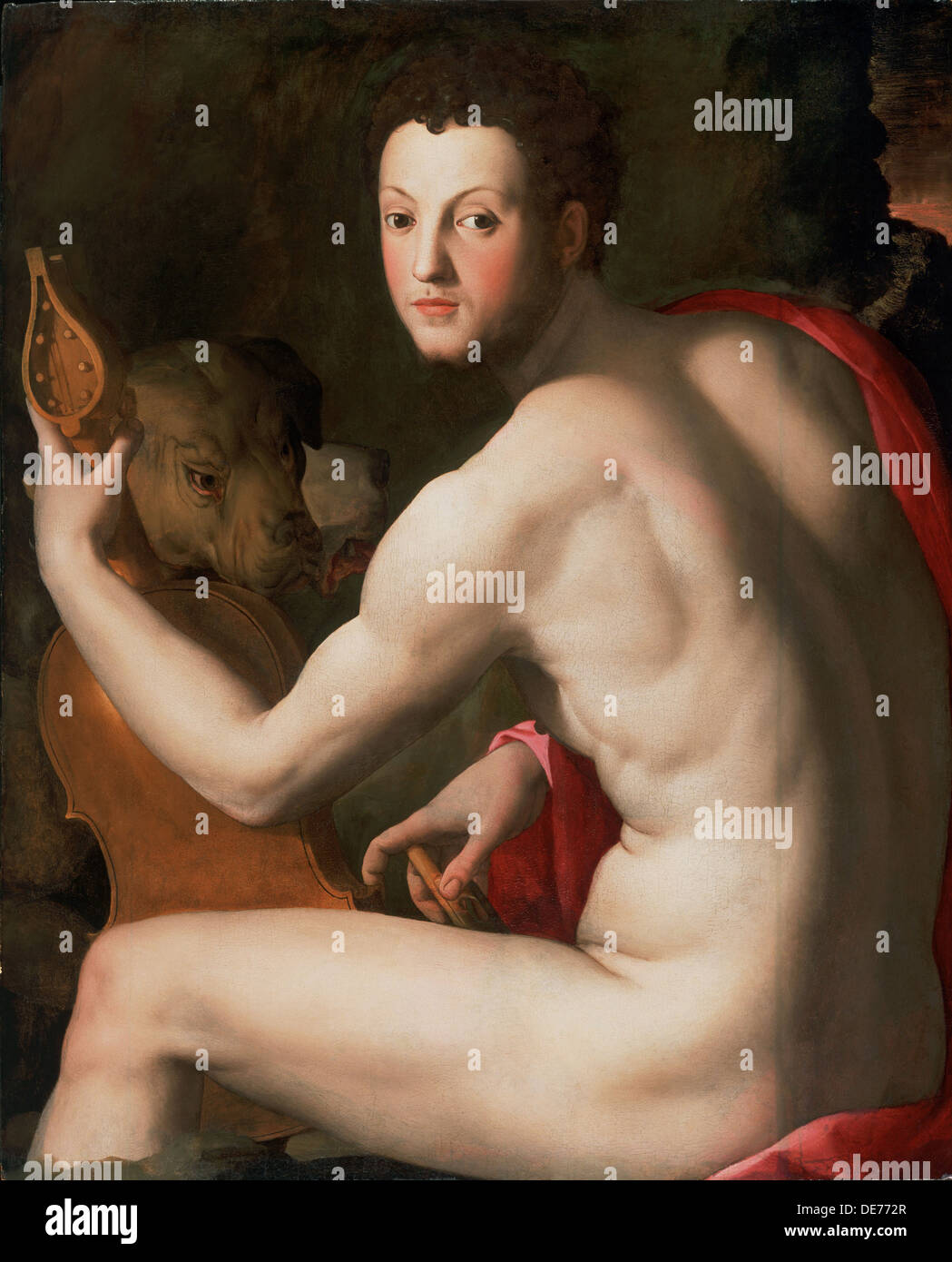 Porträt von Großherzog der Toskana Cosimo ich de' Medici (1519-1574) als Orpheus, ca 1537. Künstler: Bronzino, Agnolo (1503-1572) Stockfoto