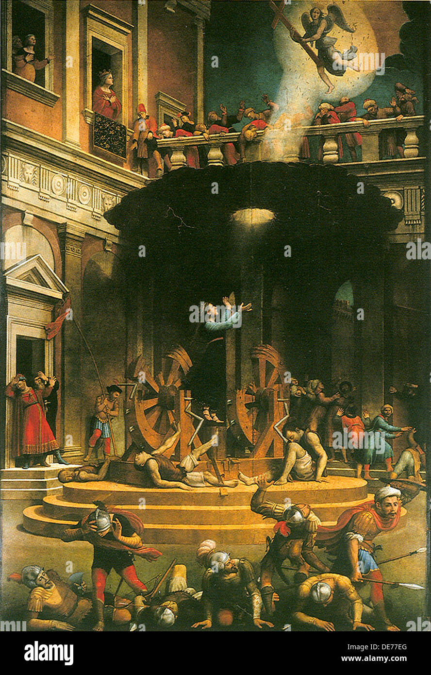 Das Martyrium der Heiligen Katharina von Alexandria, 1530-1540. Künstler: Bugiardini, Giuliano (1475-1554) Stockfoto