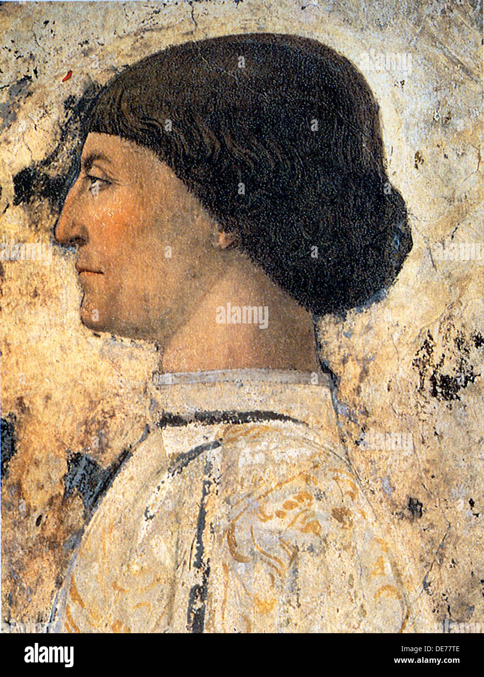 Sigismondo Pandolfo Malatesta (Detail des Freskos in Tempio Malatestiano, Rimini), 1451. Artist: Piero della Francesca (ca 1415-1492). Stockfoto