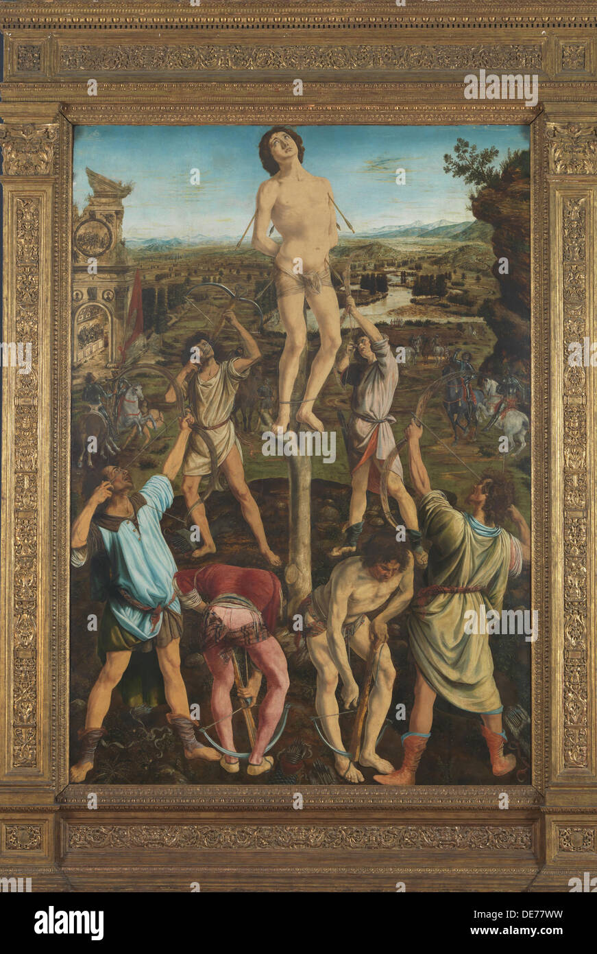Das Martyrium des Heiligen Sebastian, 1475. Künstler: Pollaiuolo, Antonio (ca 1431-1498) Stockfoto