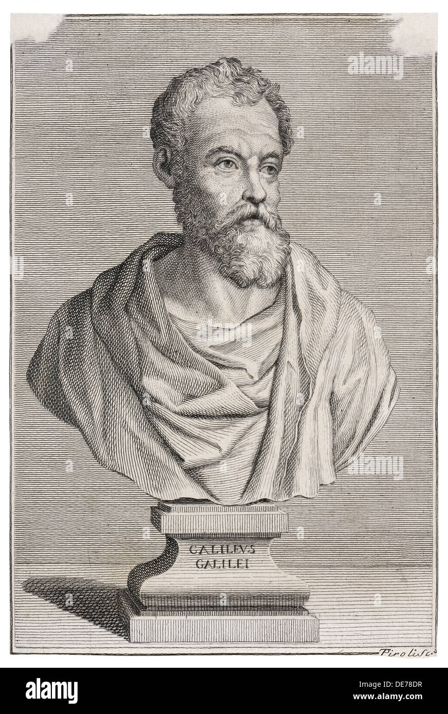 Galileo Galilei. Künstler: Piroli, Tommaso (1752-1824) Stockfoto