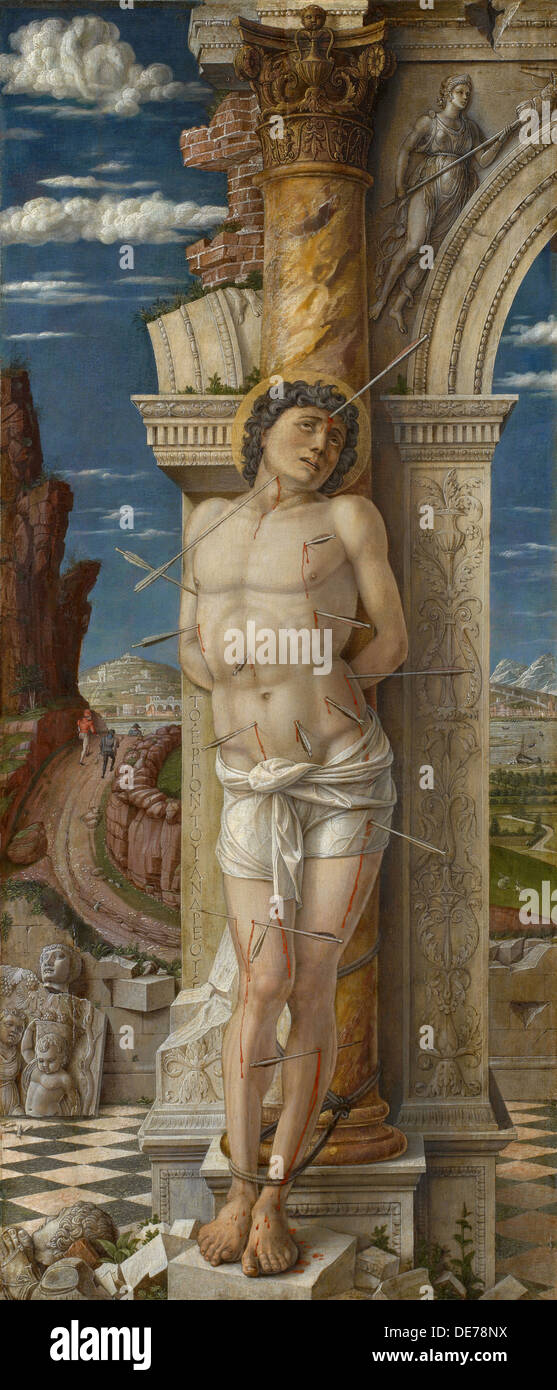 Hl. Sebastian, ca 1459. Künstler: Mantegna, Andrea (1431-1506) Stockfoto