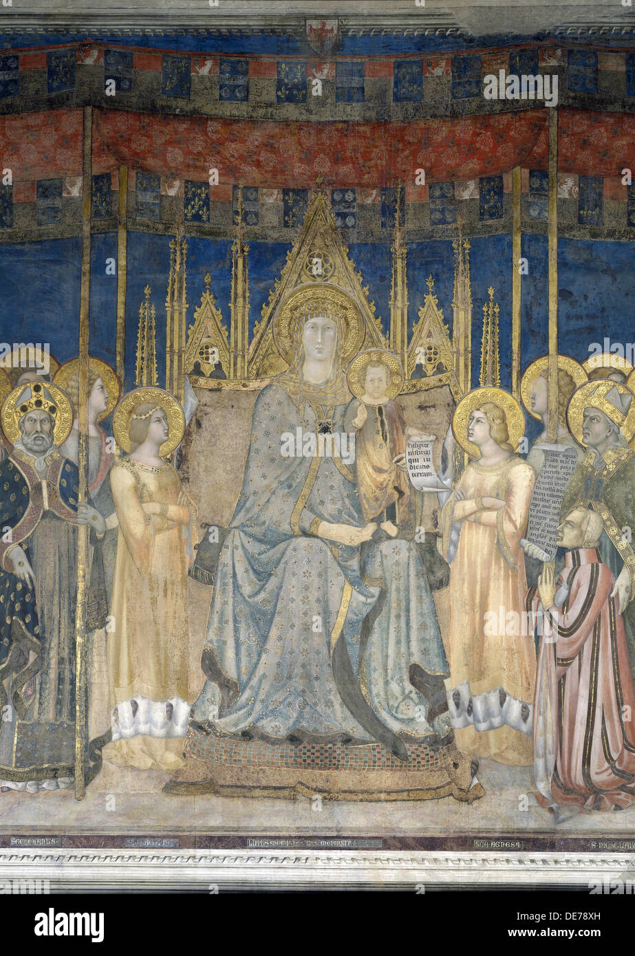 Maestà, 1317. Artist: Memmi, Lippo (1291-1356) Stockfoto