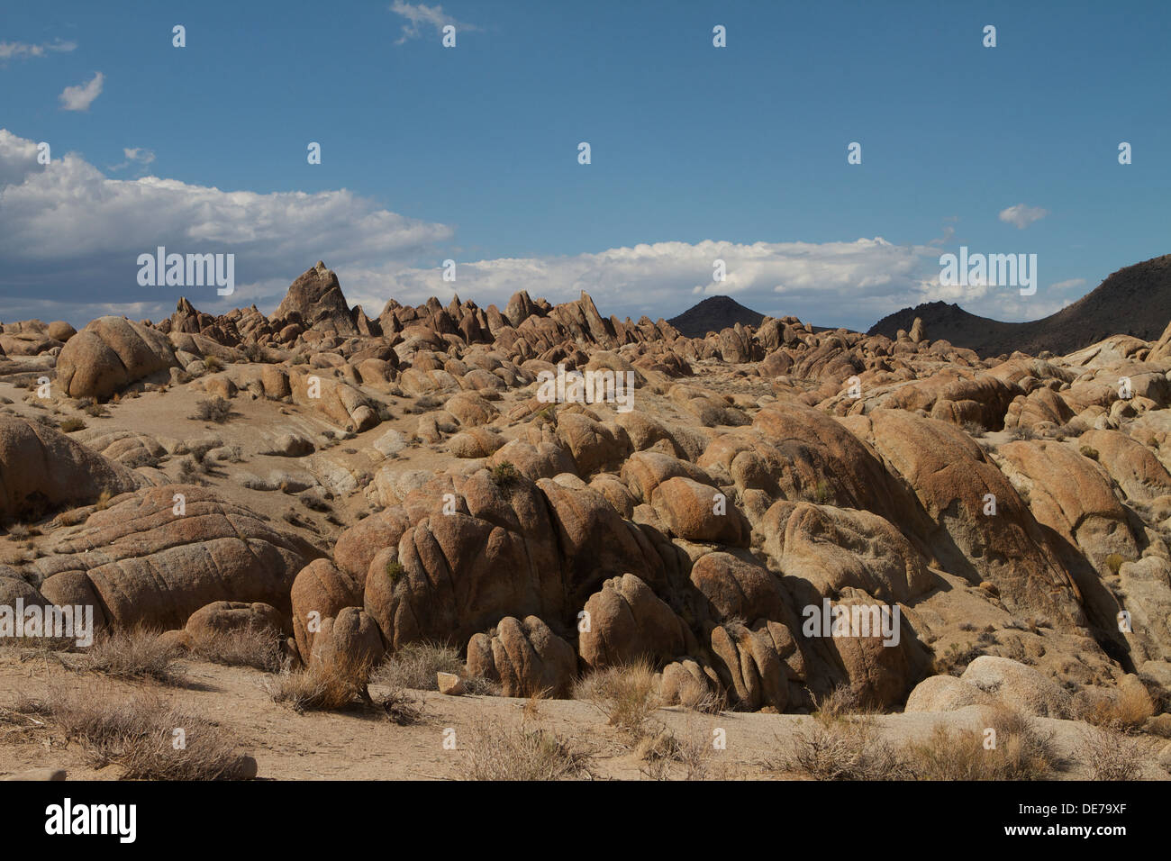 Die Alabama Hills westlich von Lone Pine im Owens Valley, Kalifornien Stockfoto