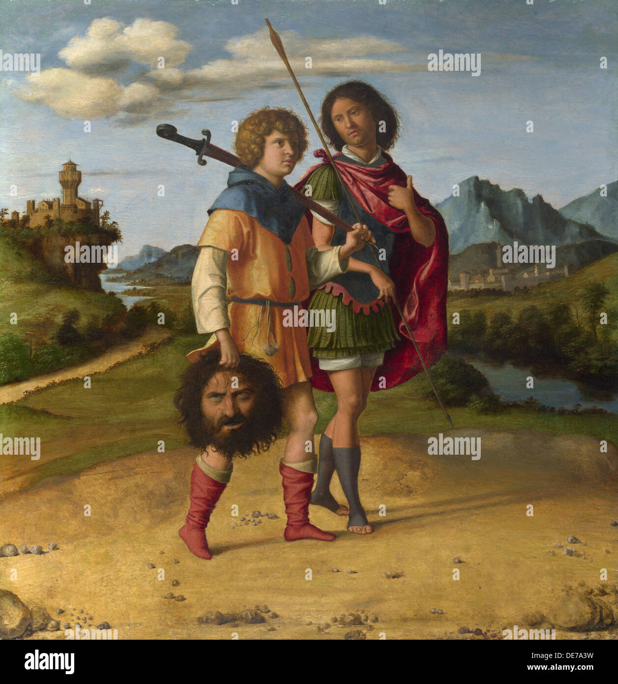 David und Jonathan, c.1508. Künstler: Cima da Conegliano, Giovanni Battista (ca. 1459-1517) Stockfoto