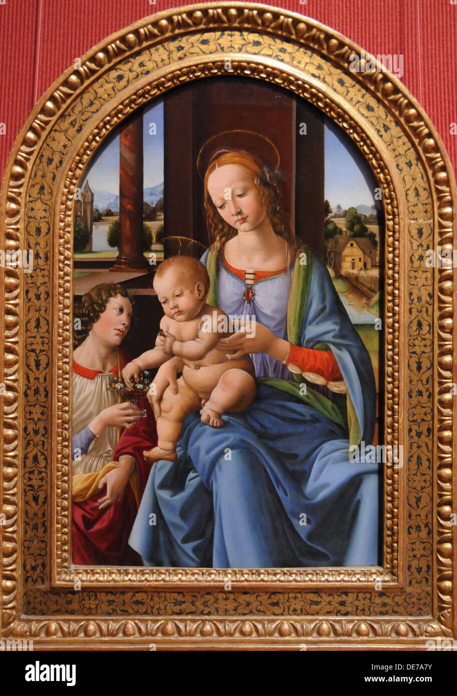 Madonna mit Kind. Künstler: Lorenzo di Credi (1459-1537) Stockfoto