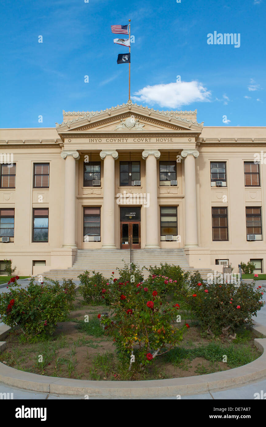 Inyo county Courthouse in die Stadt der Unabhängigkeit auf Route 395 in Owens Valley von Kalifornien USA Stockfoto