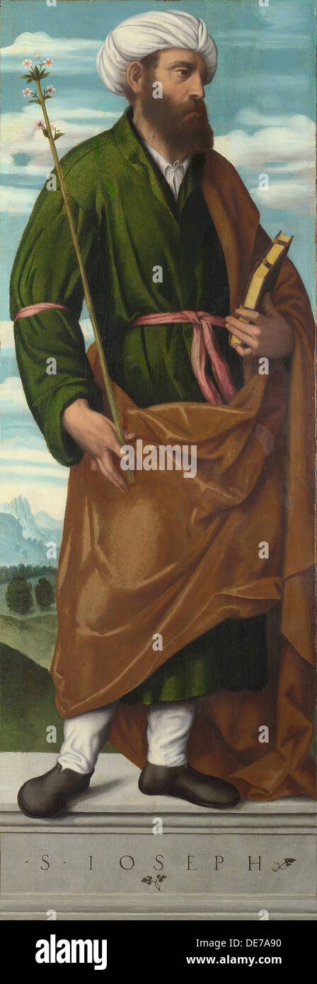 Saint-Joseph, 1540-. Künstler: Moretto da Brescia (ca. 1498-1554) Stockfoto