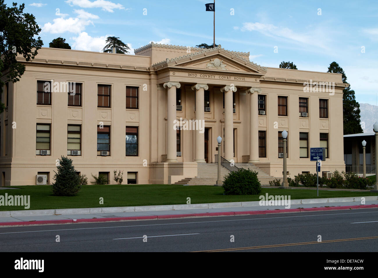 Inyo county Courthouse in die Stadt der Unabhängigkeit auf Route 395 in Owens Valley von Kalifornien USA Stockfoto