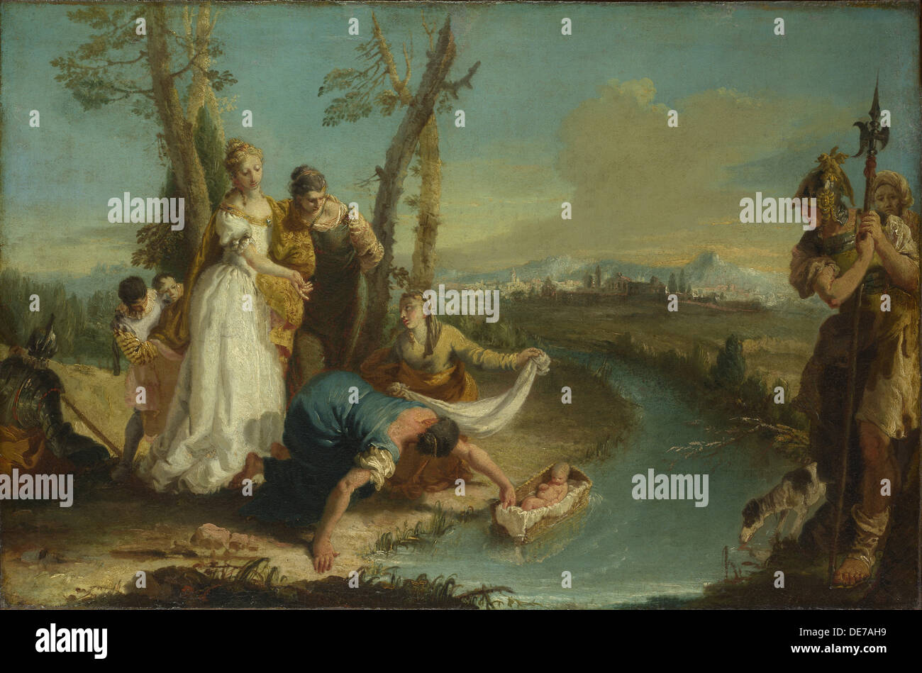 Die Feststellung des Moses, nach 1740. Künstler: Zugno, Francesco (1709 – 1787) Stockfoto