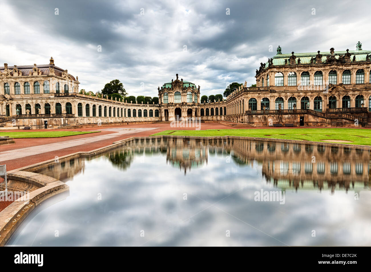 Der Hof der Zwinger in Dresden, Deutschland. Stockfoto