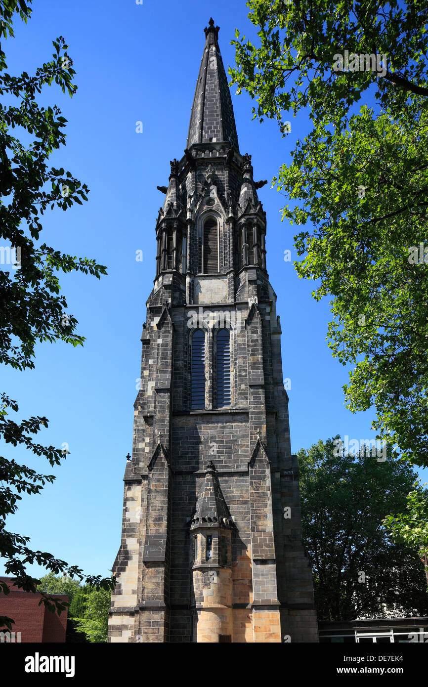 Mahnmal Gegen Den Krieg, Evangelische Christuskirche in Bochum, Ruhrgebiet, Nordrhein-Westfalen Stockfoto
