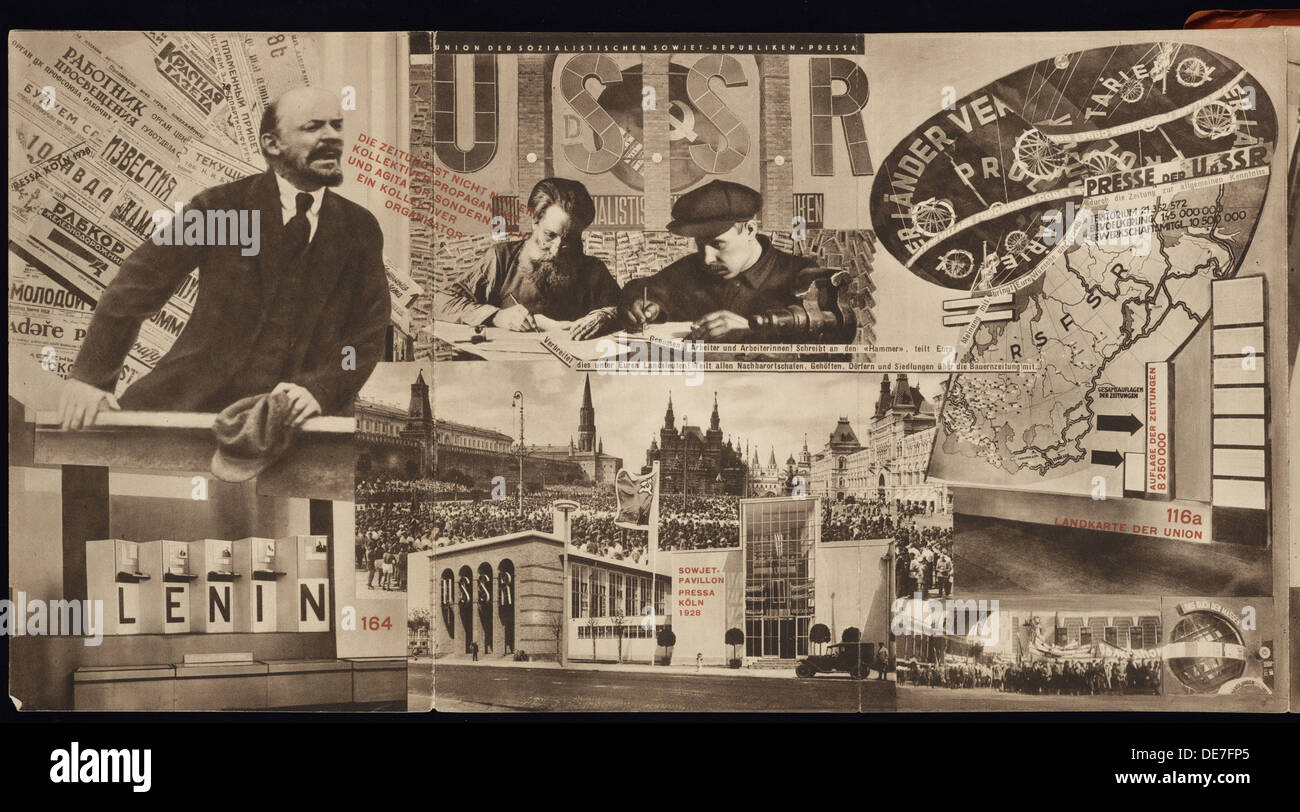 UDSSR. Katalog der sowjetischen Pavillon auf der internationalen Presse-Ausstellung, Köln, 1928. Künstler: Lissitzky, El (1890-1941) Stockfoto