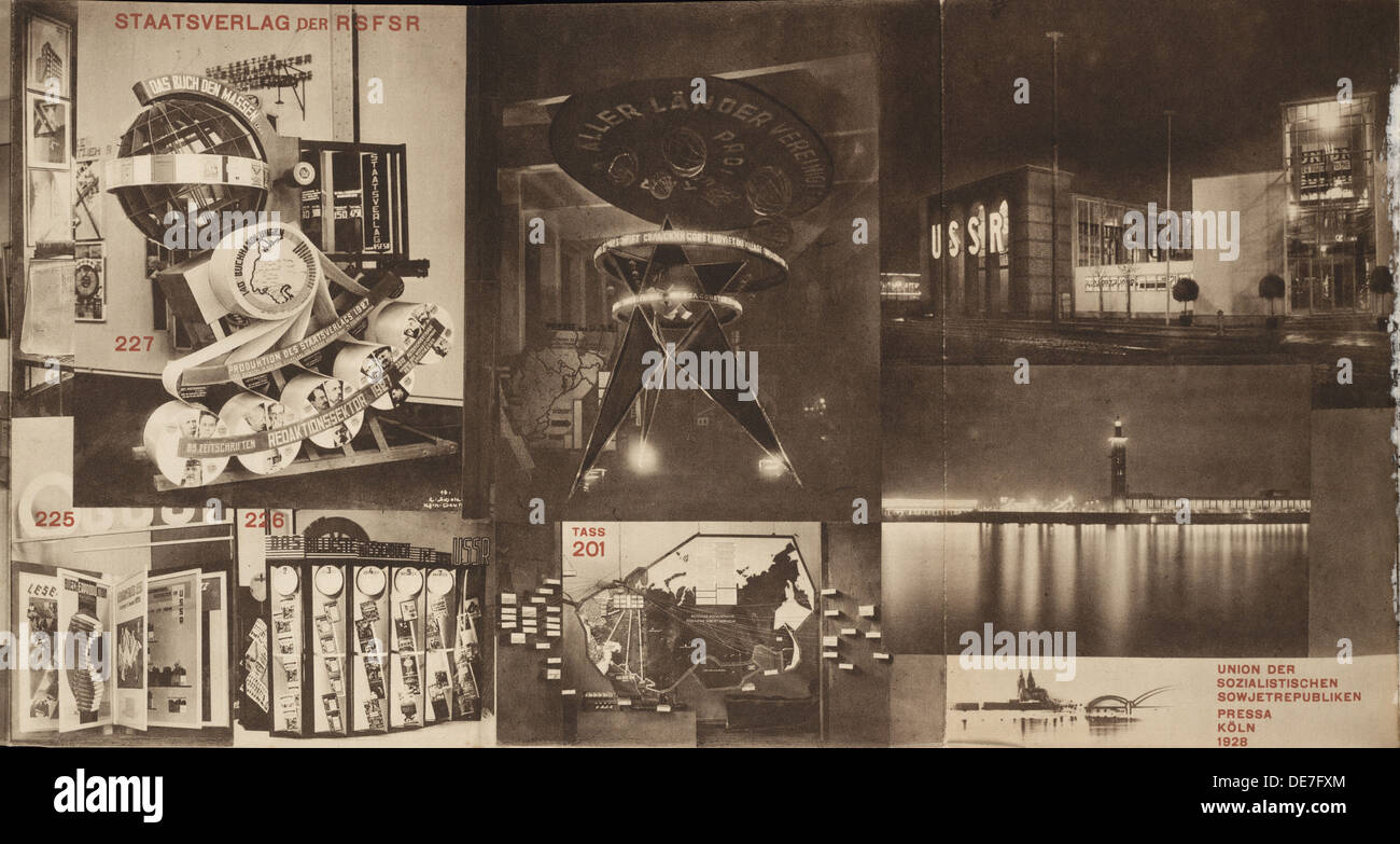 UDSSR. Katalog der sowjetischen Pavillon auf der internationalen Presse-Ausstellung, Köln, 1928. Künstler: Lissitzky, El (1890-1941) Stockfoto