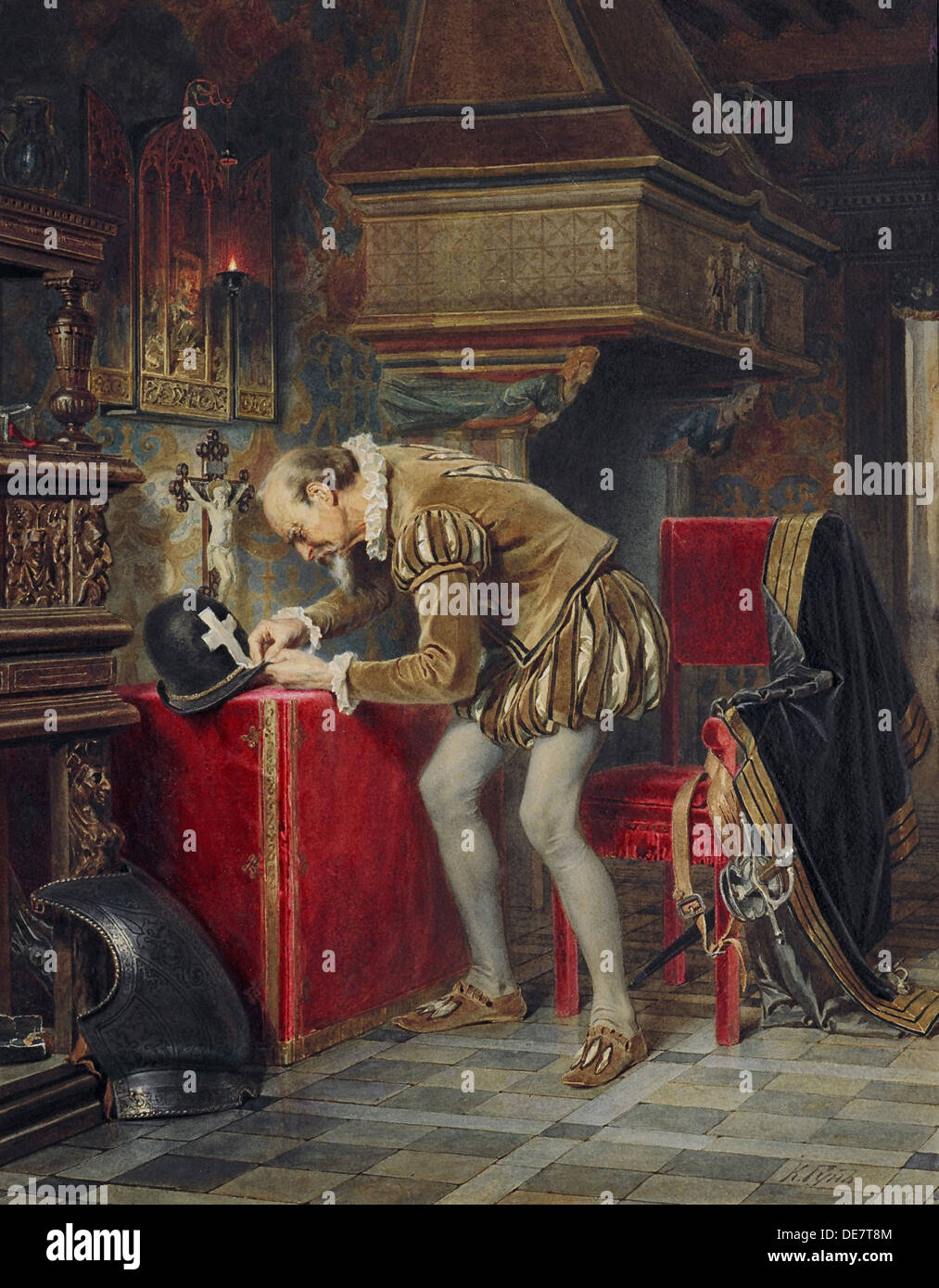Am Vorabend des St.-Bartholomäus Nacht, 1868. Künstler: Gun (Hun), Karl Fyodorovich (1830-1877) Stockfoto