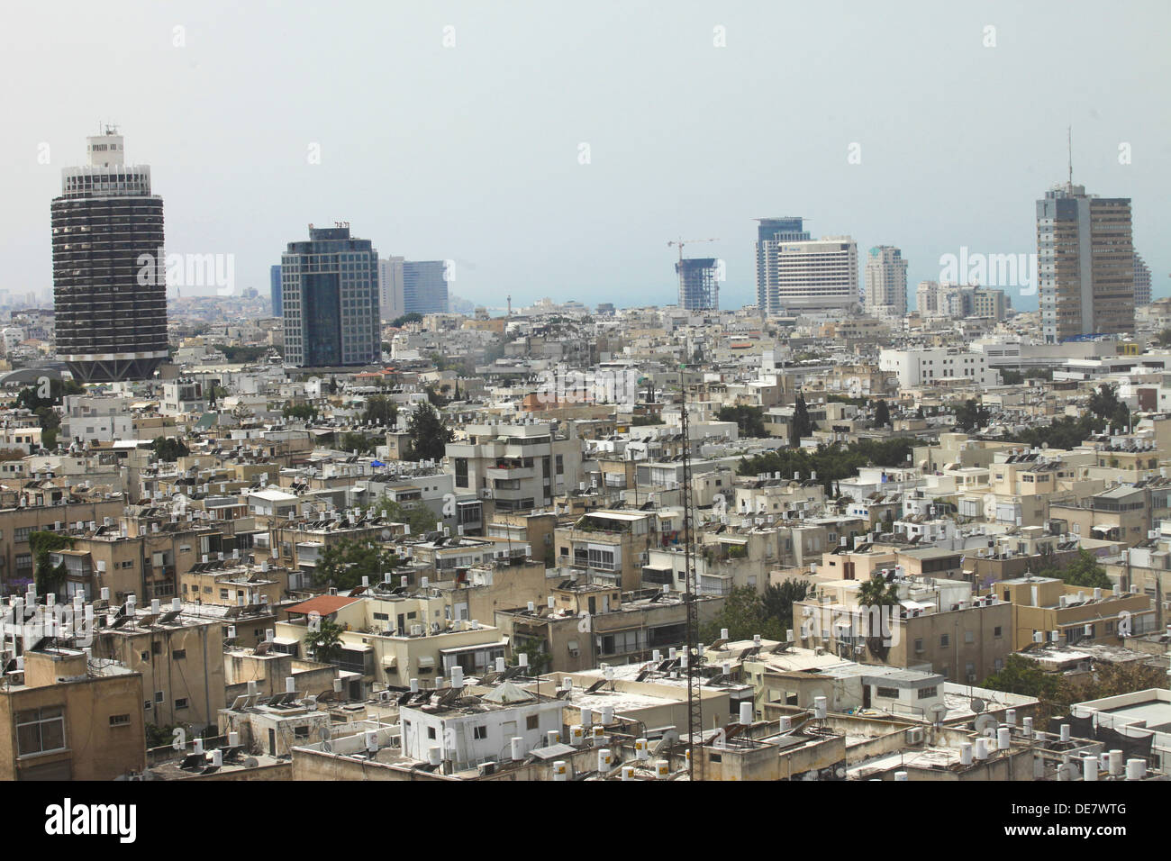 Erhöhten Blick auf Dächer, Tel Aviv, Israel Stockfoto