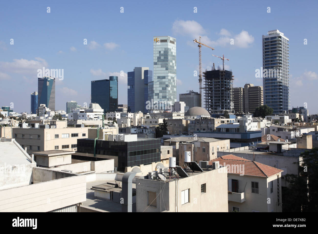 Erhöhten Blick auf Dächer, Tel Aviv, Israel Stockfoto