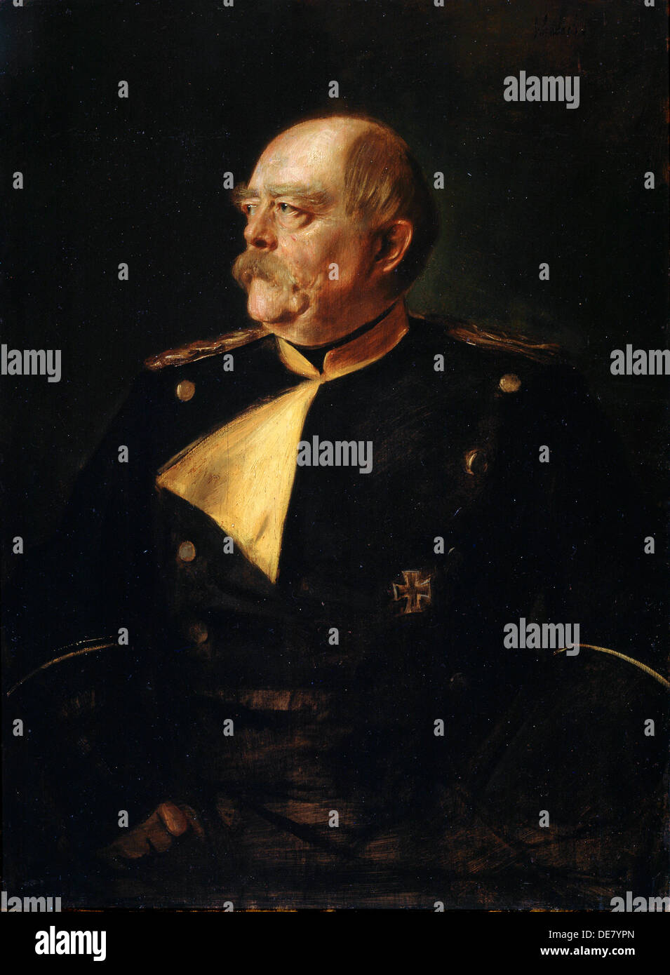 Porträt des Reichskanzlers Otto von Bismarck in Uniform ", (1815-1898), 19. Jahrhundert. Stockfoto