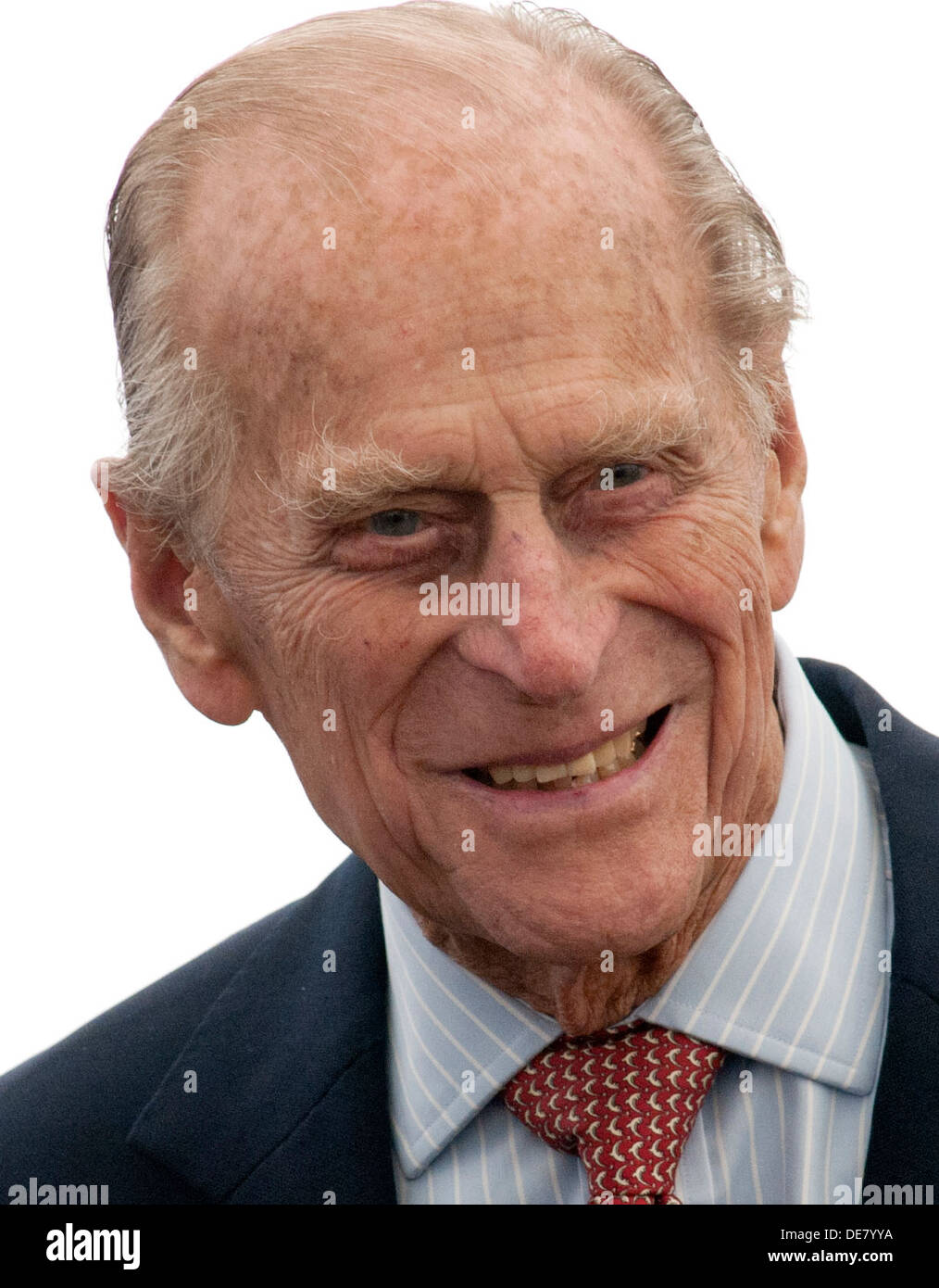 Seine königliche Hoheit Prinz Philip, Duke of Edinburgh, 93, besucht SS Robin die Welten älteste komplette Dampfschiff, Victoria Docks, London, England. Stockfoto