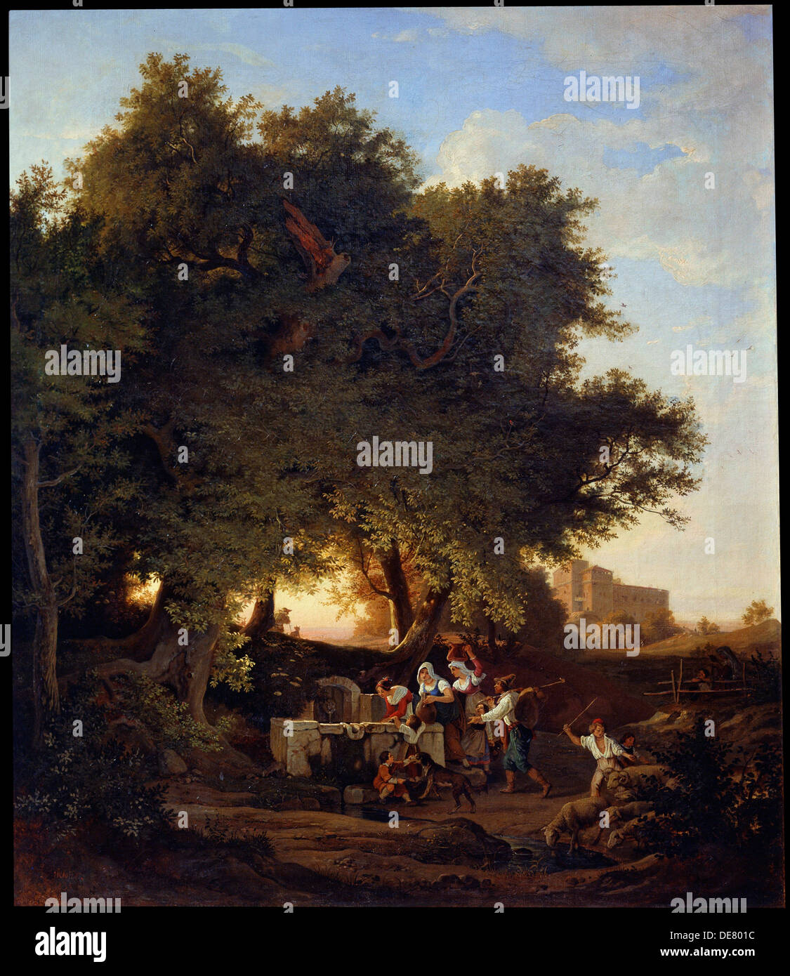 Am Brunnen ", 19. Jahrhundert. Stockfoto