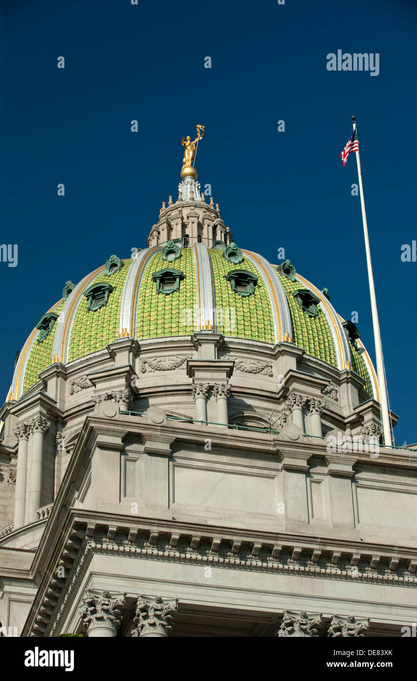 DOME STATE CAPITOL BUILDING (© JOSEPH MILLER HUSTON 1906) HARRISBURG, PENNSYLVANIA USA Stockfoto