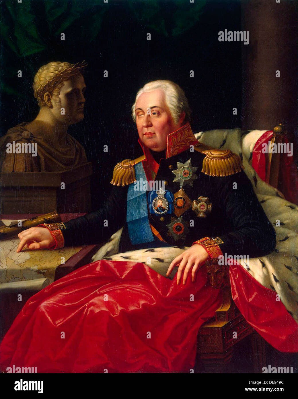 Porträt von Feldmarschall Prinz Mikhail Kutuzov ", (1745-1813), Anfang des 19. Jahrhunderts. Stockfoto