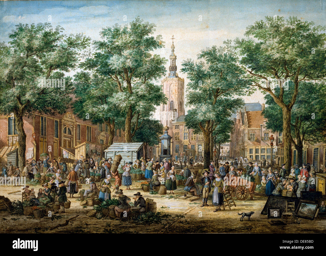"Die große grüne Markt in den Haag", 1769. Künstler: Paulus Constantijn la Fargue Stockfoto