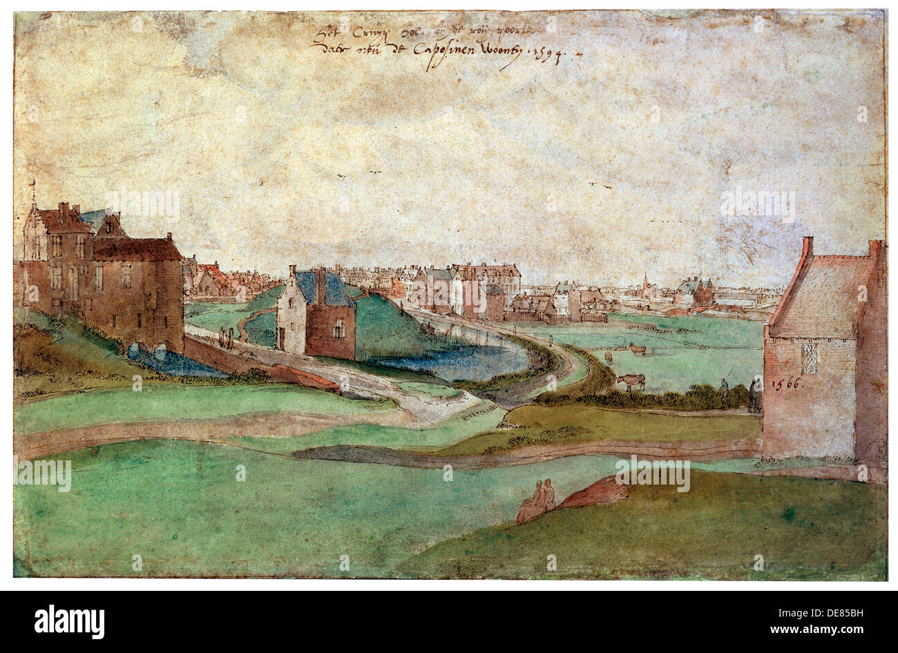 "Landschaft in der Nähe von Antwerpen", 1566.  Künstler: Gillis Mostaert Stockfoto