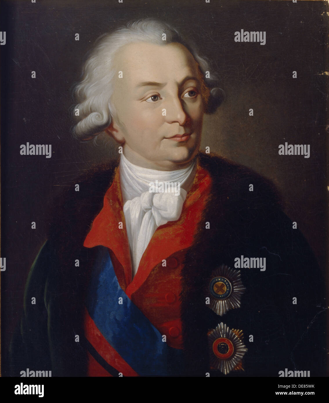 Porträt des Grafen Ivan Ivanovich Shuvalov (1727-1797), 1810. Künstler: Alkin (Spartansky), P.A. (aktive Anfang 19. Jh.) Stockfoto