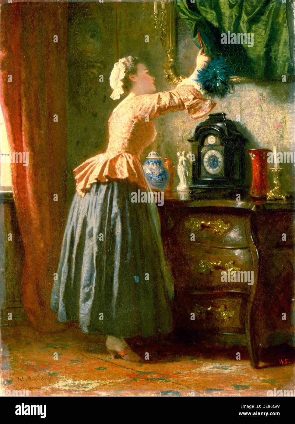 'A Maid', 19. Jahrhundert.  Künstler: Wilhelm Amberg Stockfoto