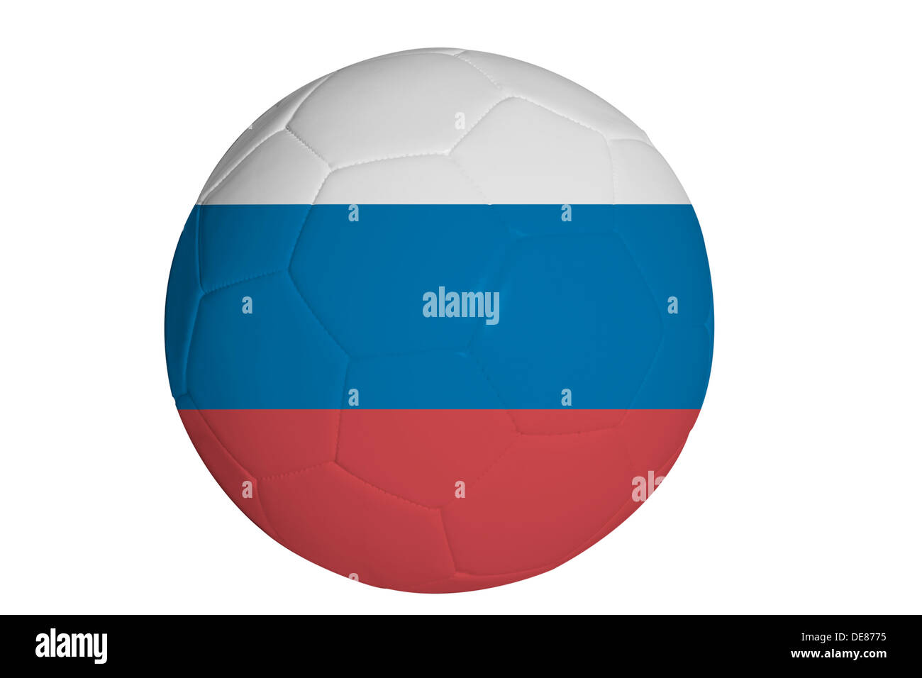 Russischen Föderation Flagge Grafik auf Fußball Stockfoto
